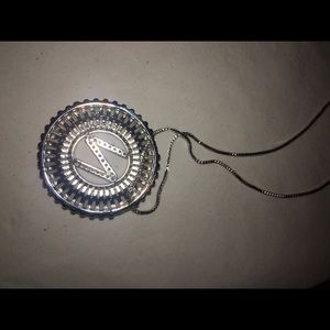 Sparkling initial pendant